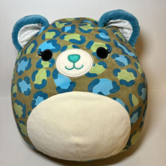Enos the Green & Blue‎ Spotted Leopard Squishmallow Orig. 2023 - Picture 1 of 3
